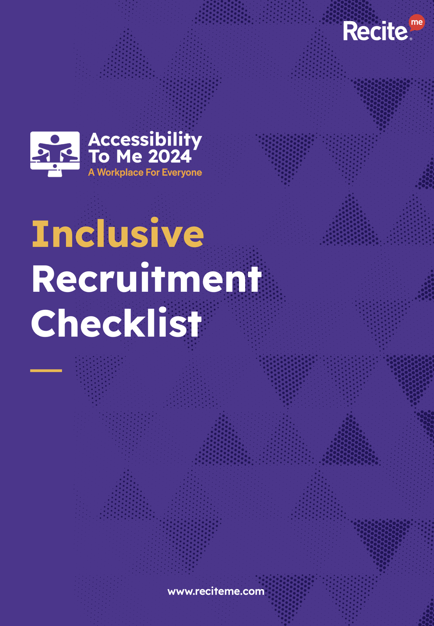 Accessibility To Me Inclusive Recruitment Checklist Page 1 