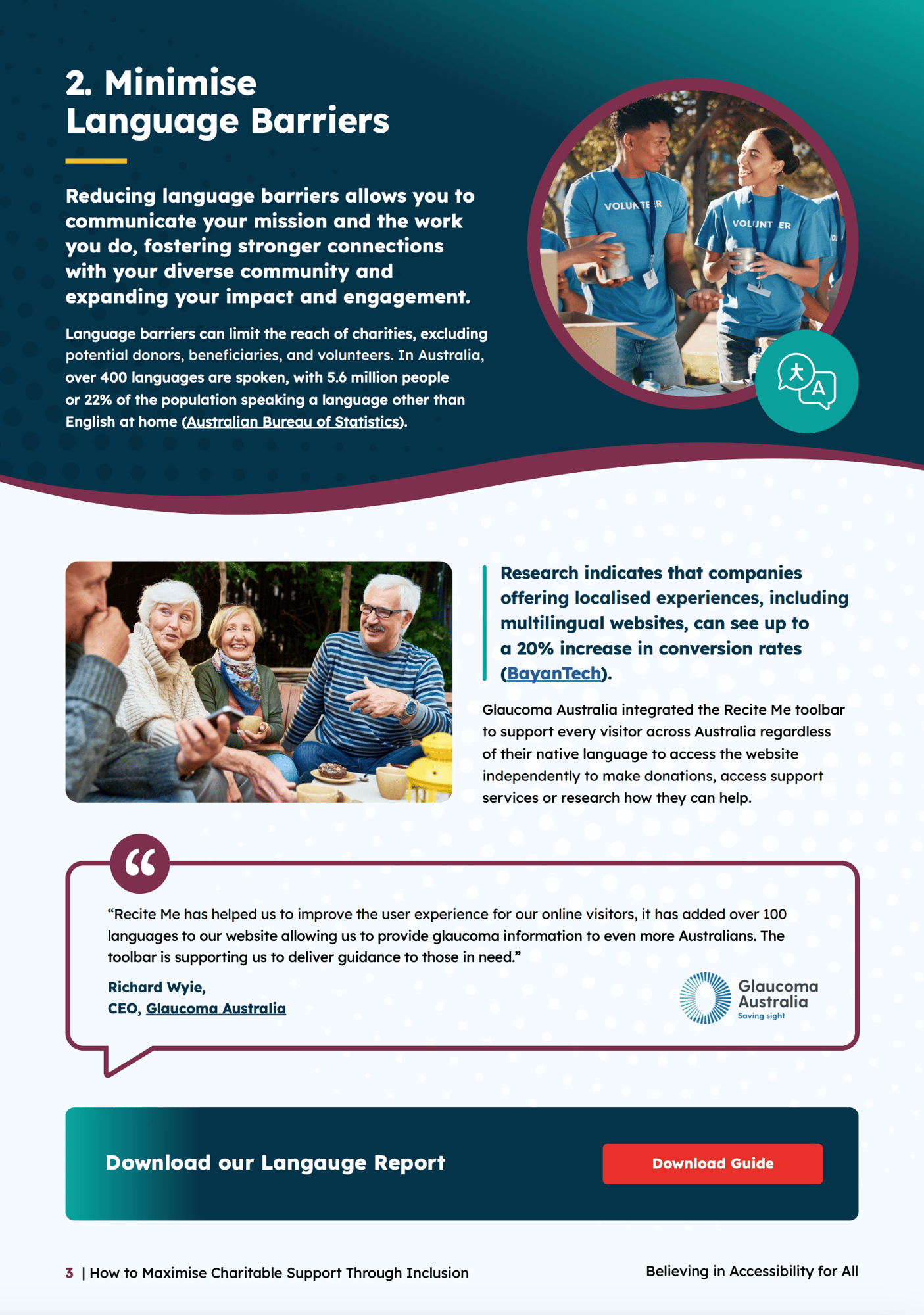 How to Maximise Charitable Support Through Inclusion Page 3