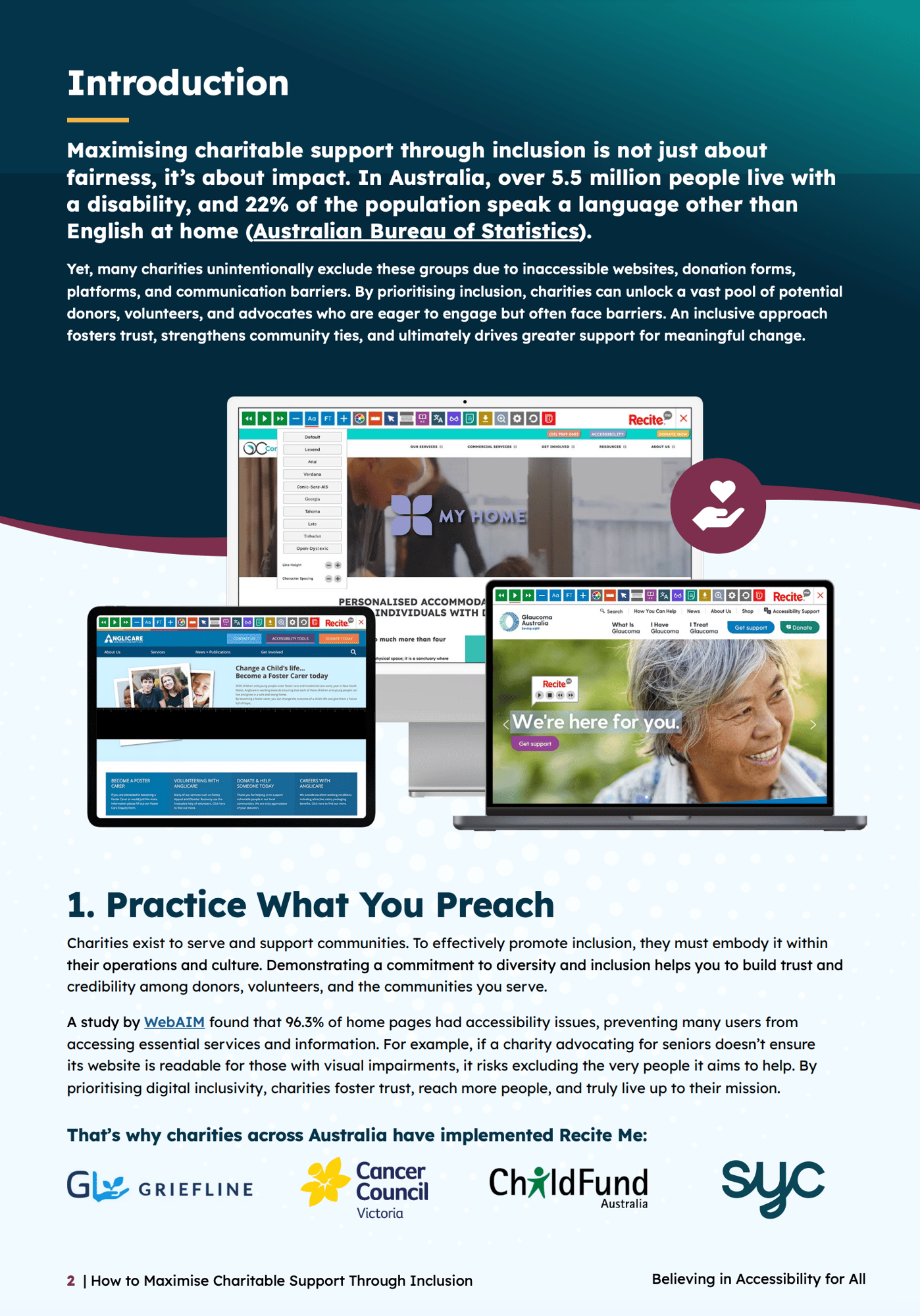 How to Maximise Charitable Support Through Inclusion Page 2