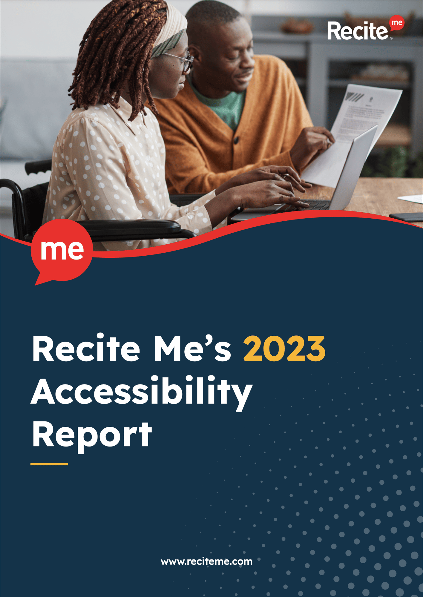 Front cover of the 2023 accessibility report