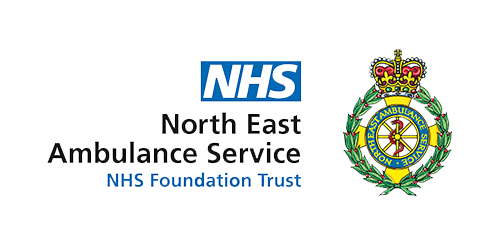 A photo of the North East Ambulance Service logo.