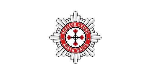 A photo of the North Wales Fire and Rescue logo.