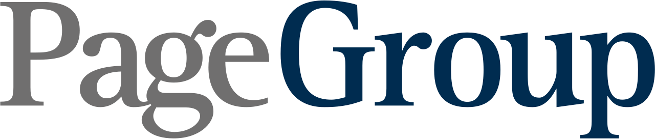Page Grouo Logo in grey and blue