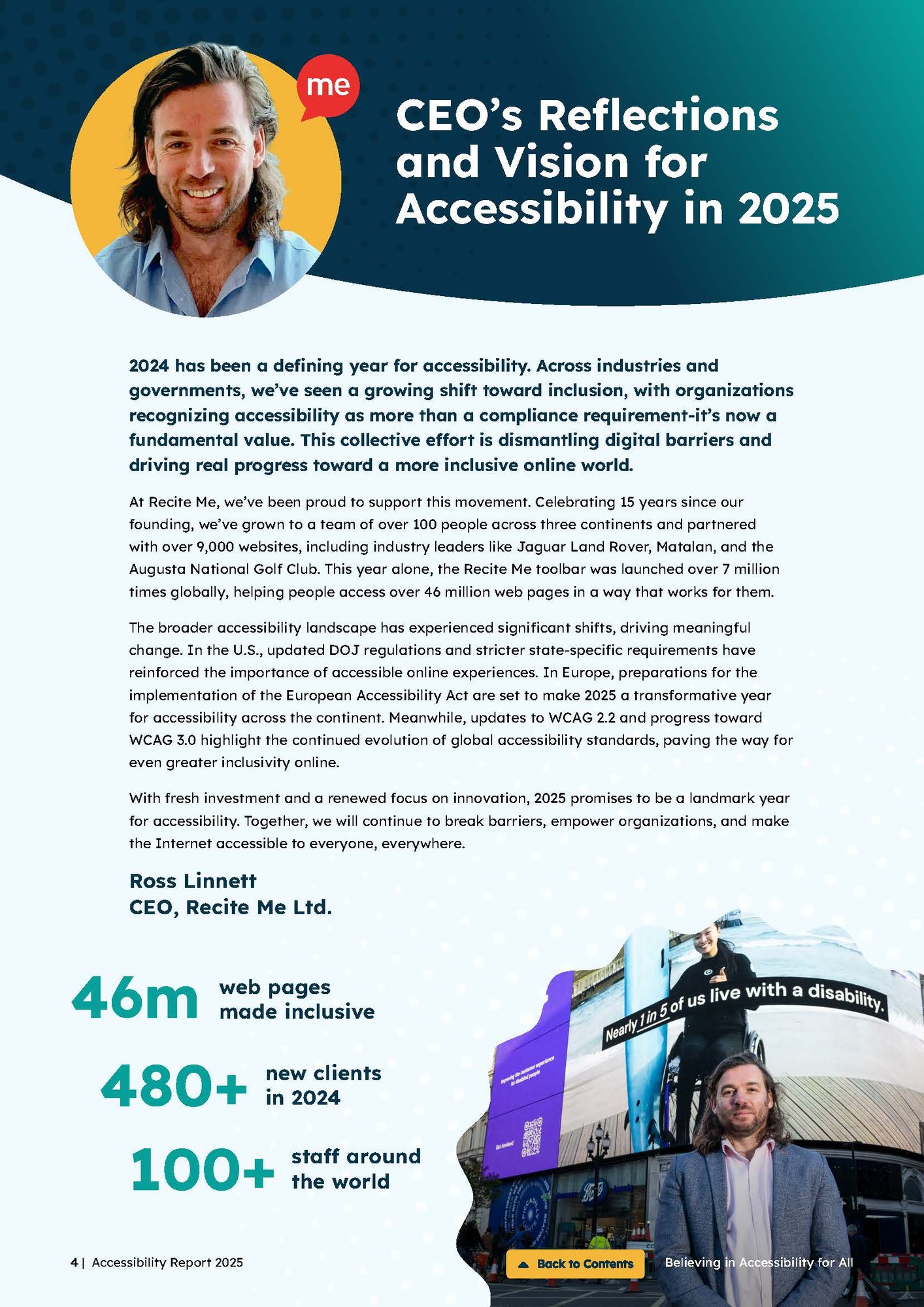 Page 4 from the 2025 Recite Me Accessibility Report