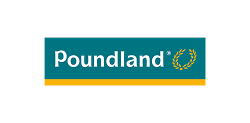 A picture of the Poundland logo. 