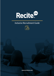 Picture of the Recite Me Inclusive Recruitment Guide Cover page