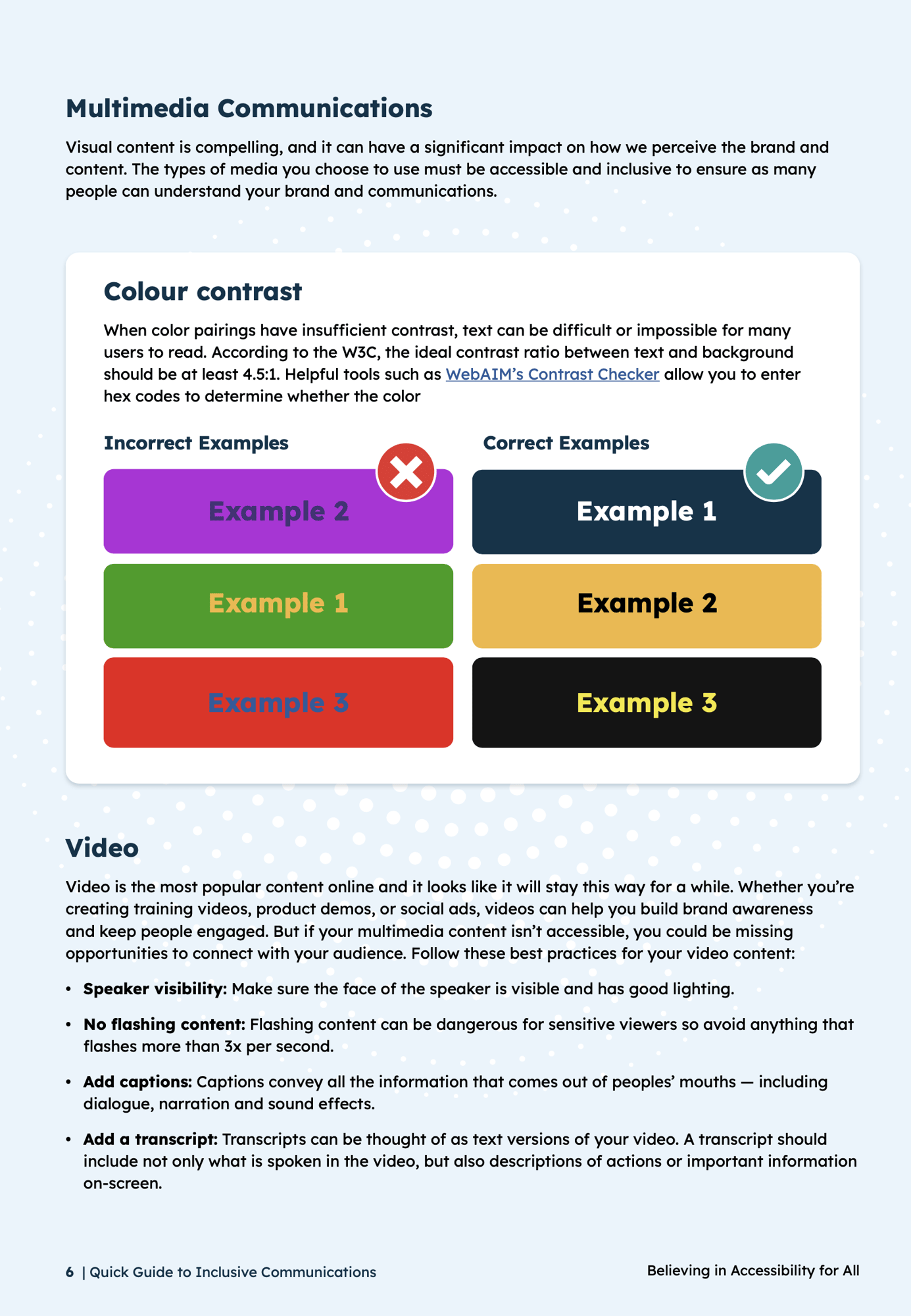 Inclusive Communications Guide page 6
