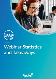 Front cover of the webinar statistics document
